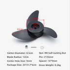 Outboard Propeller for Electric Boat Motors (Plastic, Prop Nut)