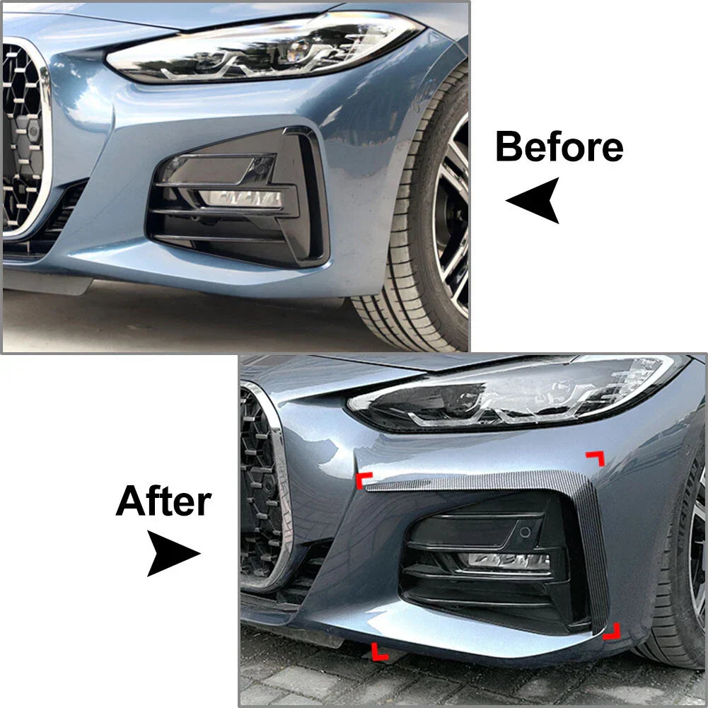 Front Bumper Lip Spoiler for BMW 4 Series G22 G23 G26 M Sport (2020-2023)