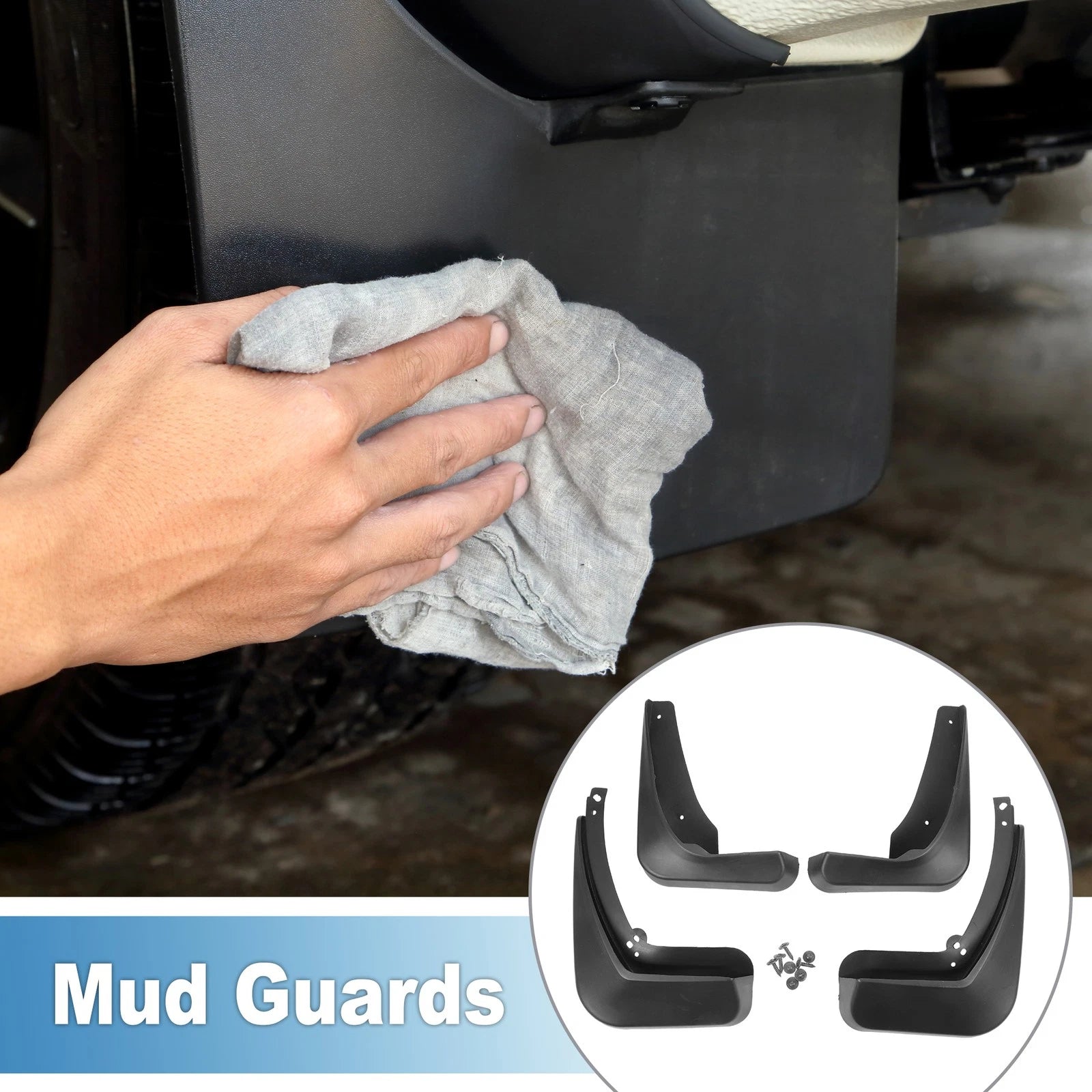 Set of 2 Front & Rear Mud Flap Splash Guards for Buick Regal Sedan (2011–2017)