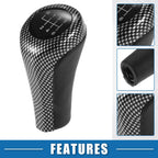 6 Speed Manual Gear Shift Knob for BMW 1 3 5 6 Series (E81) Black Silver Tone