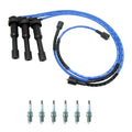 NGK Wire Set & 6 Laser Platinum Spark Plugs for Kia Amanti XG350 (2004–2006)