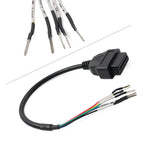 16 Pin OBD2 Female K Line CAN Jumper Tester Connector Cable for