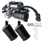 Pair Rear Air Suspension Bag & Compressor Pump for Lincoln Town Car (1990–2011)