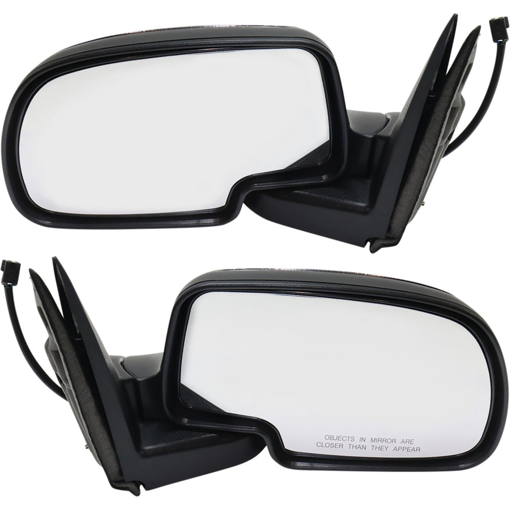 Set of 2 Chrome Power Side View Mirrors for Chevy GMC Truck (1999–2002)