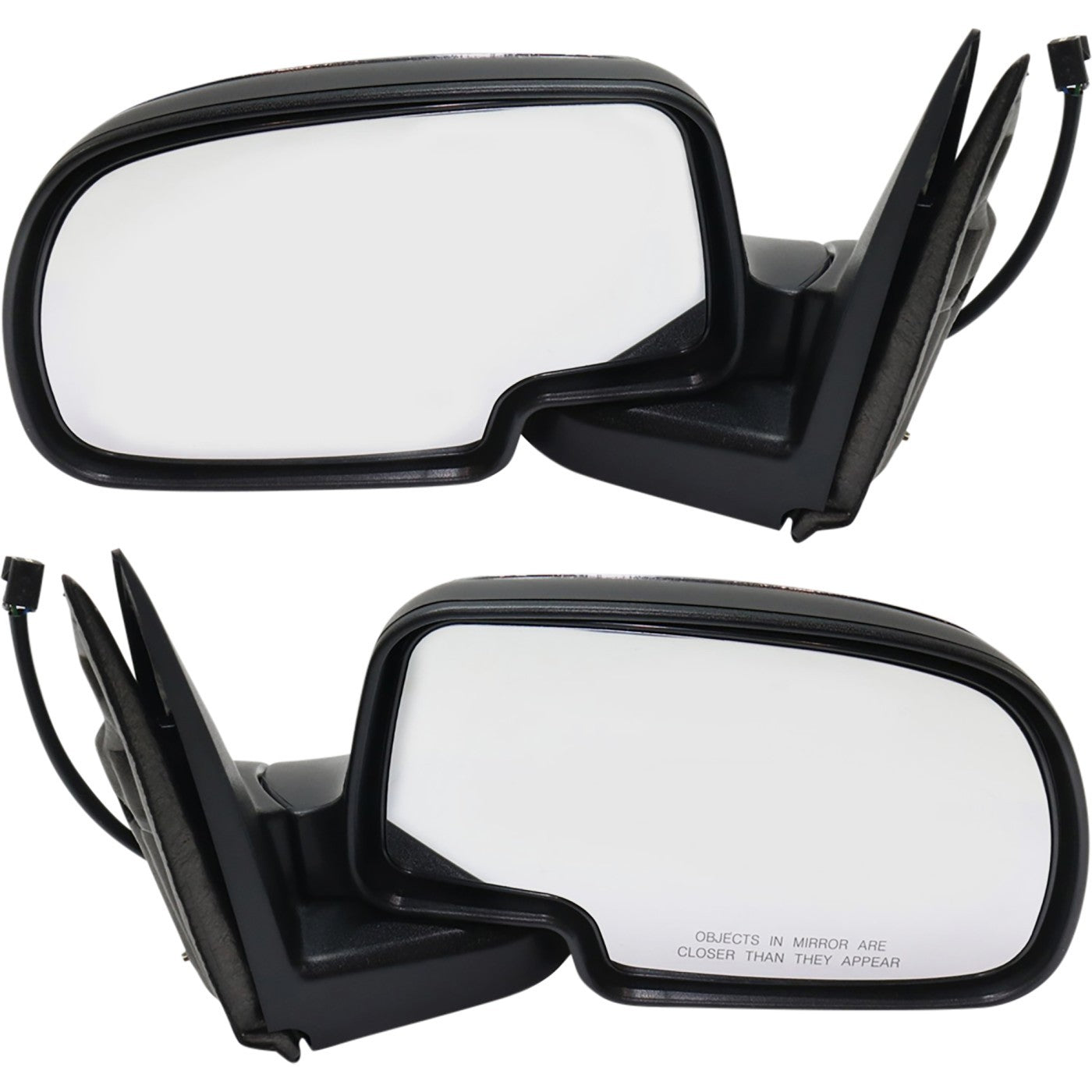 Set of 2 Chrome Power Side View Mirrors for Chevy GMC Truck (1999–2002)