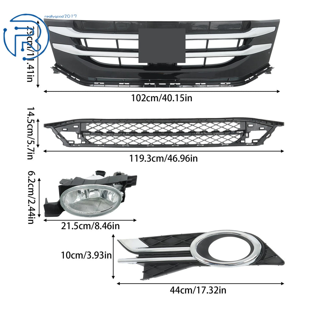 Upper Lower Grille & Fog Light Package for Honda Odyssey (2015-2017)