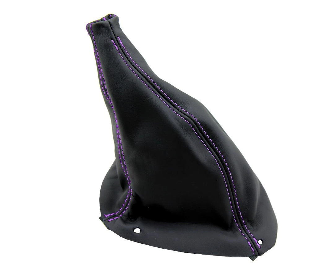 Leather Manual Shift Boot Cover for Ford Mustang (1987–1993) Purple Stitch