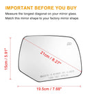 Heated Right Side Rearview Mirror Glass for Ford Escape (2008–2012)