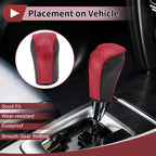 Gear Shift Knob Cover for Honda Inspire (1Pc, Red Faux Leather)