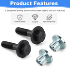 Set of 2 Splined Bushing Screw Kit for Exmark Lazer Z (103-3037, 109-9220)