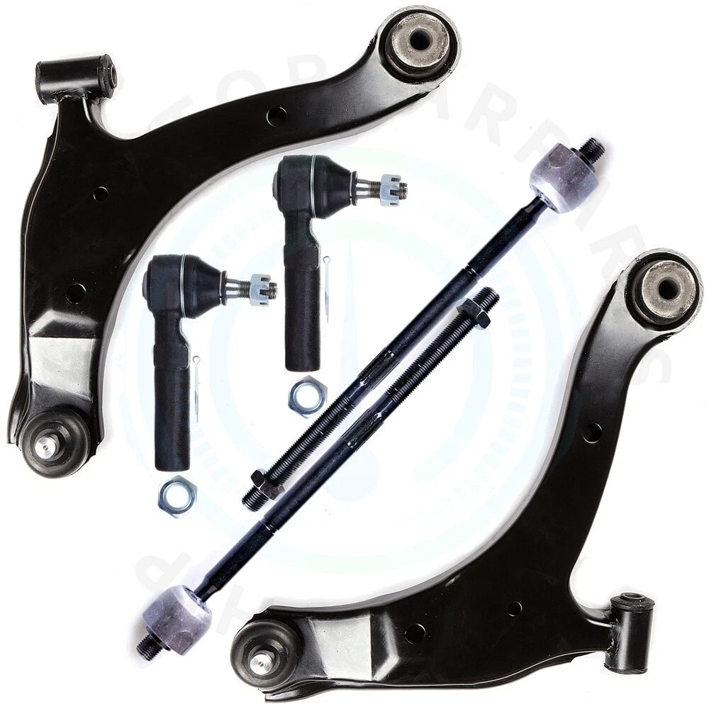 Set of 6 Front Inner Outer Tie Rods for Chrysler PT Cruiser (2001–2010)
