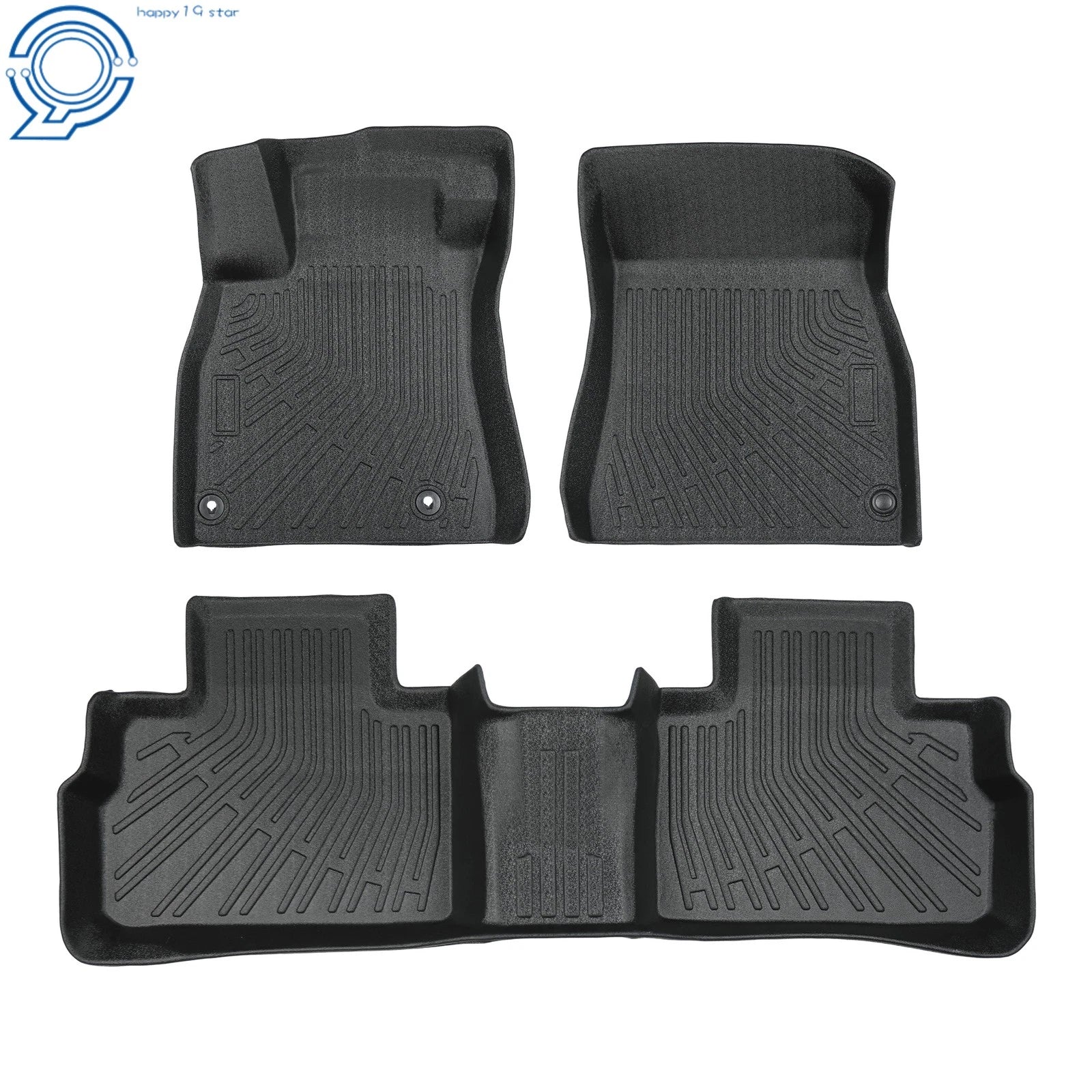 Set of 4 TPE Black All Weather Floor Mats for Nissan Sentra (2020–2025)