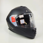 LS2 Matte Black Assault Full Face Helmet for Motorcycle (Size L) 800-1014