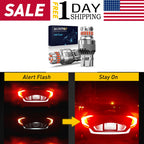 Set of 2 LED Strobe Brake Stop Light Bulbs