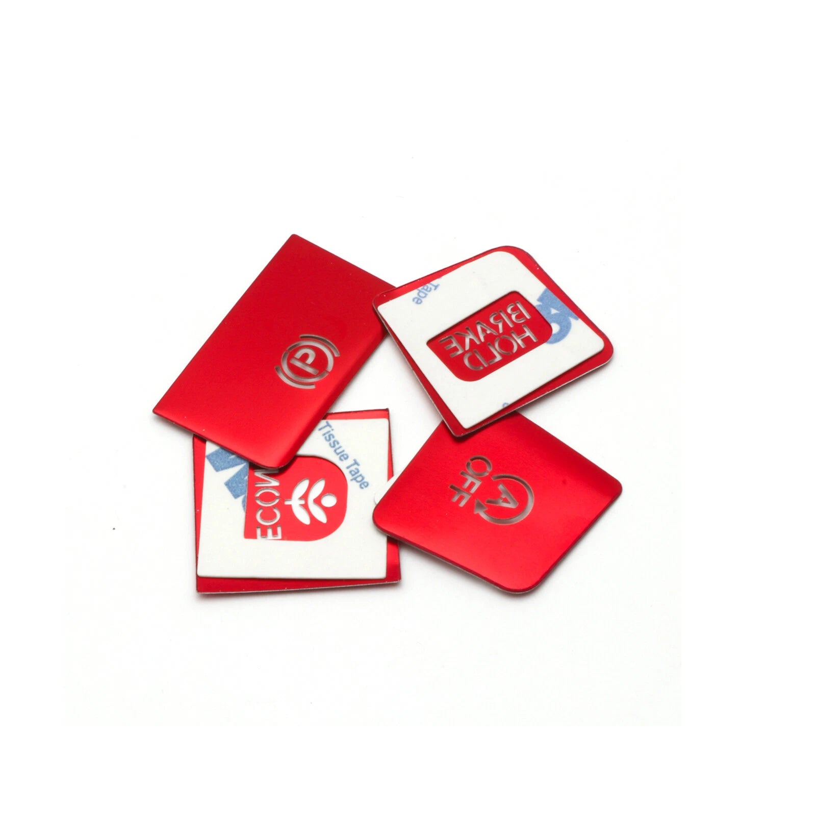 Red Aluminum Inner Parking Brake Hold Button Switch Panel Cover for Civic (2016-2021)