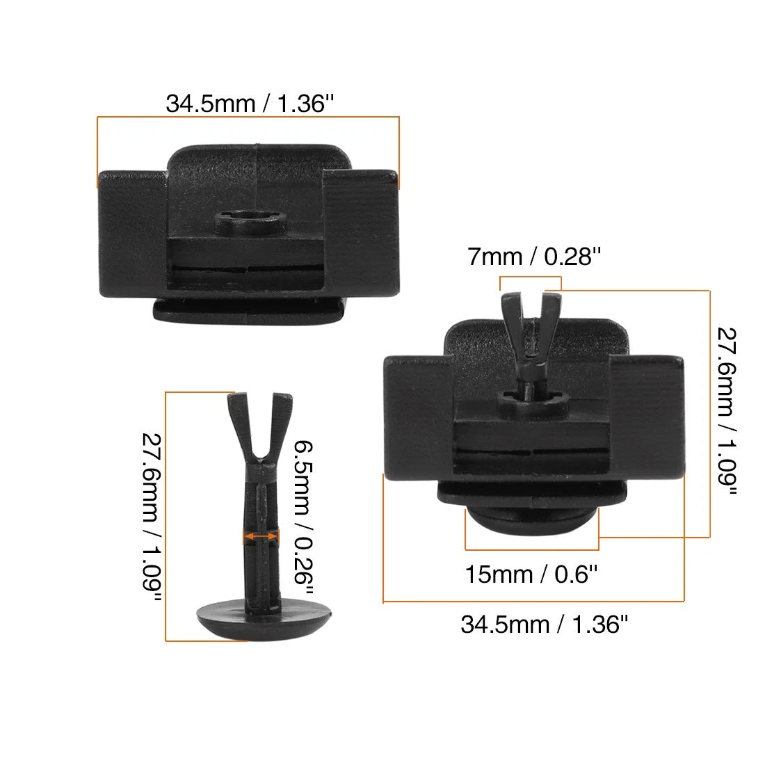 Set of 5 Front Mudguard Bumper Cover Clips 53879-58010 47749-58010 for Toyota