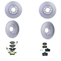 Set of 4 Hella Low-Met Disc Brake Pads & Rotors for Audi A4 Quattro (1999–2001)