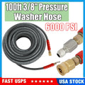 3/8" Hot Water Pressure Washer Hose 100ft 6000psi Non-Marking