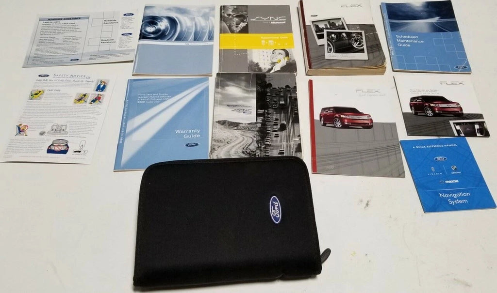Owner's Manual User Guide for Ford Flex (2009) with Case and DVD