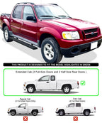 iBoard Running Boards 6" Matte Black for Ford Explorer Sport Trac (2001-2006)