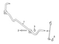 Rear Right Suspension Stabilizer Bar Link 2223200489 for Mercedes-Benz