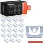 24mm Metal Window Reveal Moulding Clip Retainer for Chevy Buick (20Pcs) 