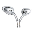Chrome Rear-View Mirrors for Harley Road Glide, Street Glide, Sportster, Dyna, Softail