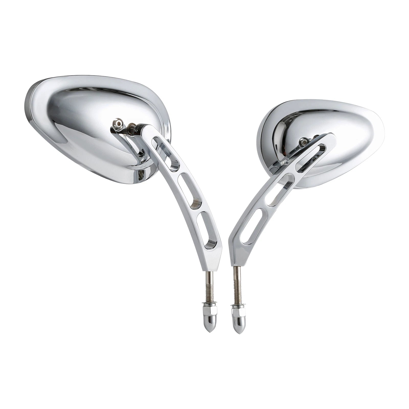 Chrome Rear-View Mirrors for Harley Road Glide, Street Glide, Sportster, Dyna, Softail