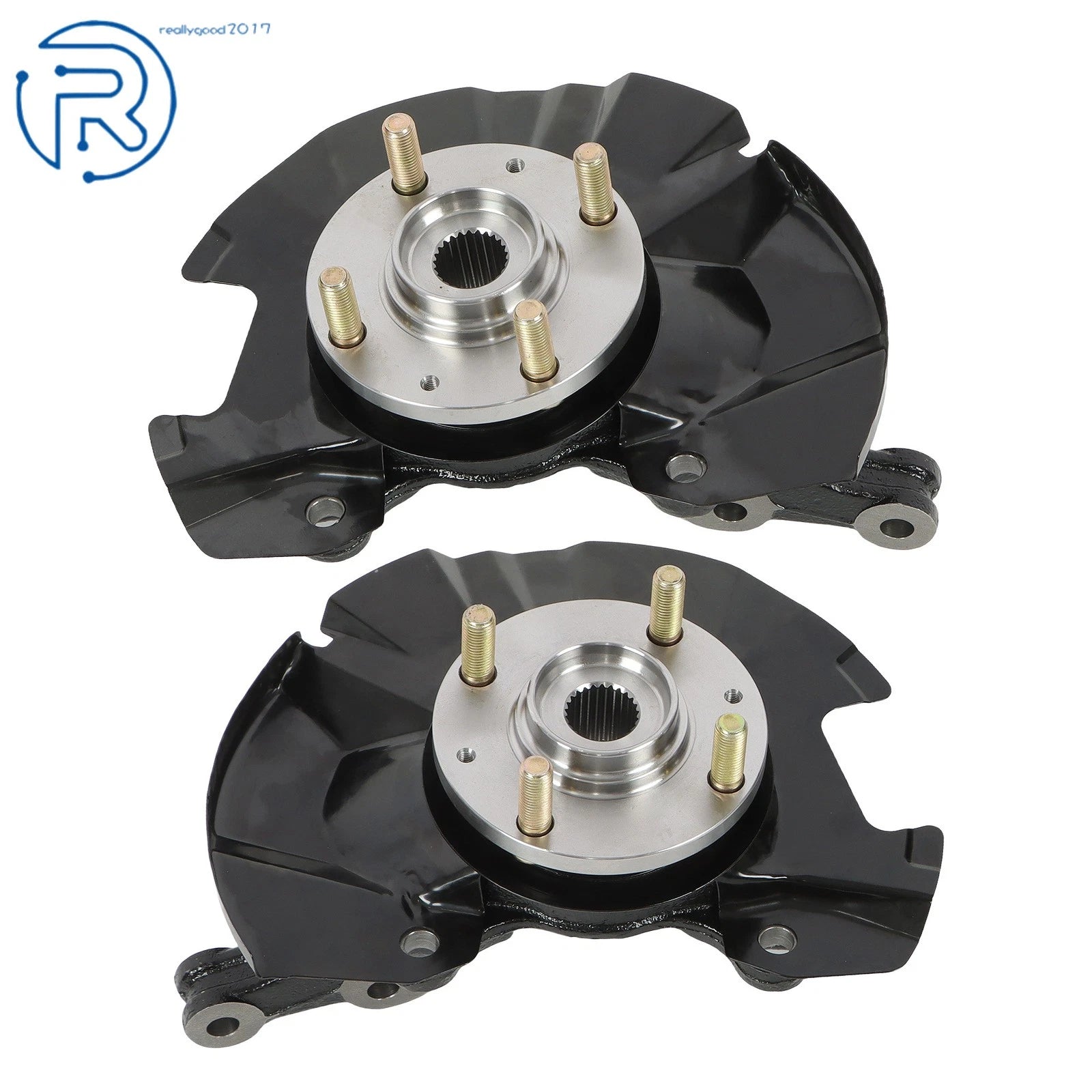 Set of 2 Front Steering Knuckle Assembly for Kia Rio 2006-2011