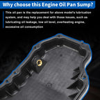 Engine Oil Pan with Gasket for Nissan Rogue (2021–2024) No.111106RC1B