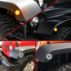 LED Side Marker DRL Front Fender Lights for Jeep Wrangler JK (2007–2018)