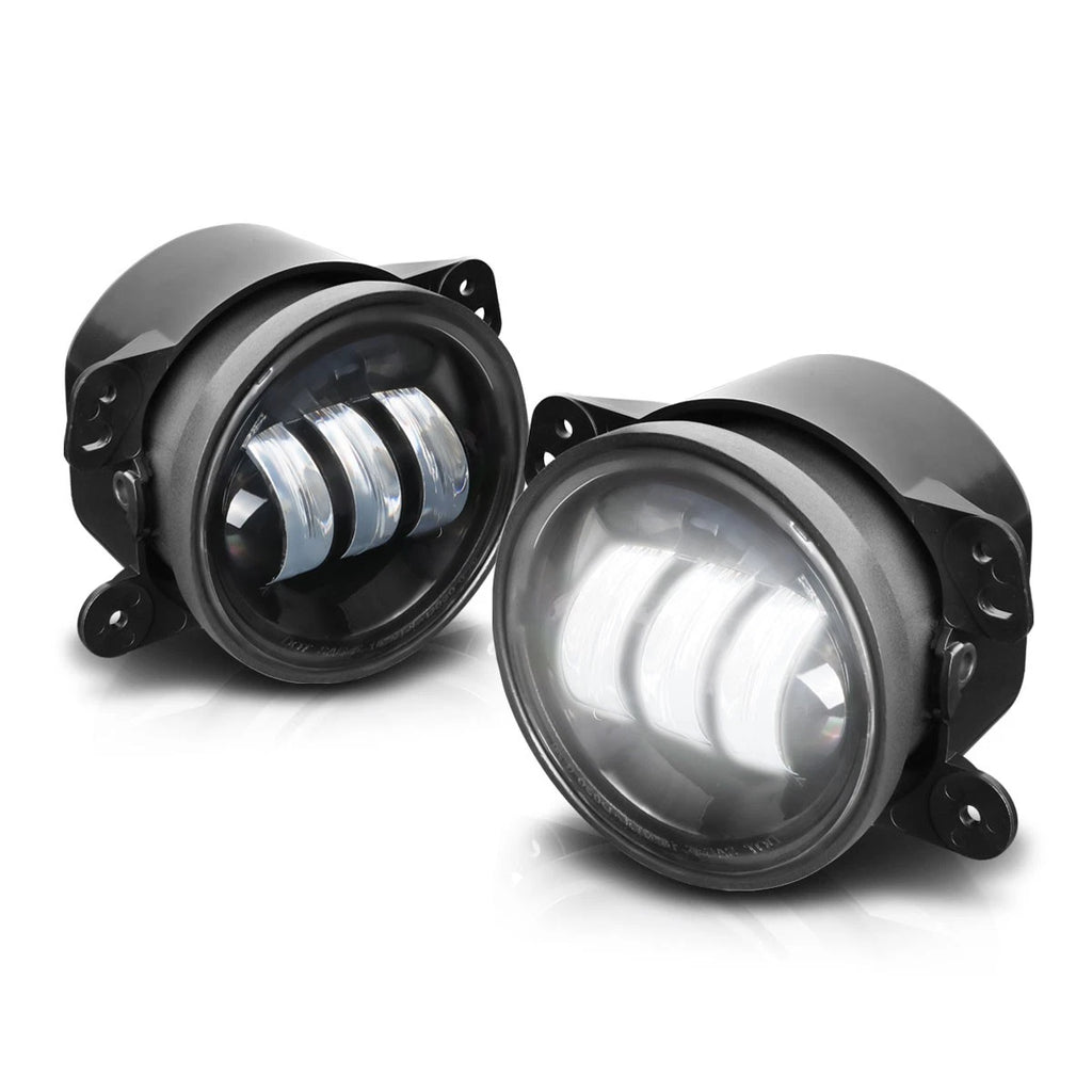 LED Front Bumper Projector Fog Lights for Jeep Wrangler (2007–2017) & Cherokee (2014–2018)