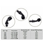 45-Degree Push-On Lock Hose Fitting for 8AN to 1/2" Barb Fuel Line (2-Pack, 45-Degree)