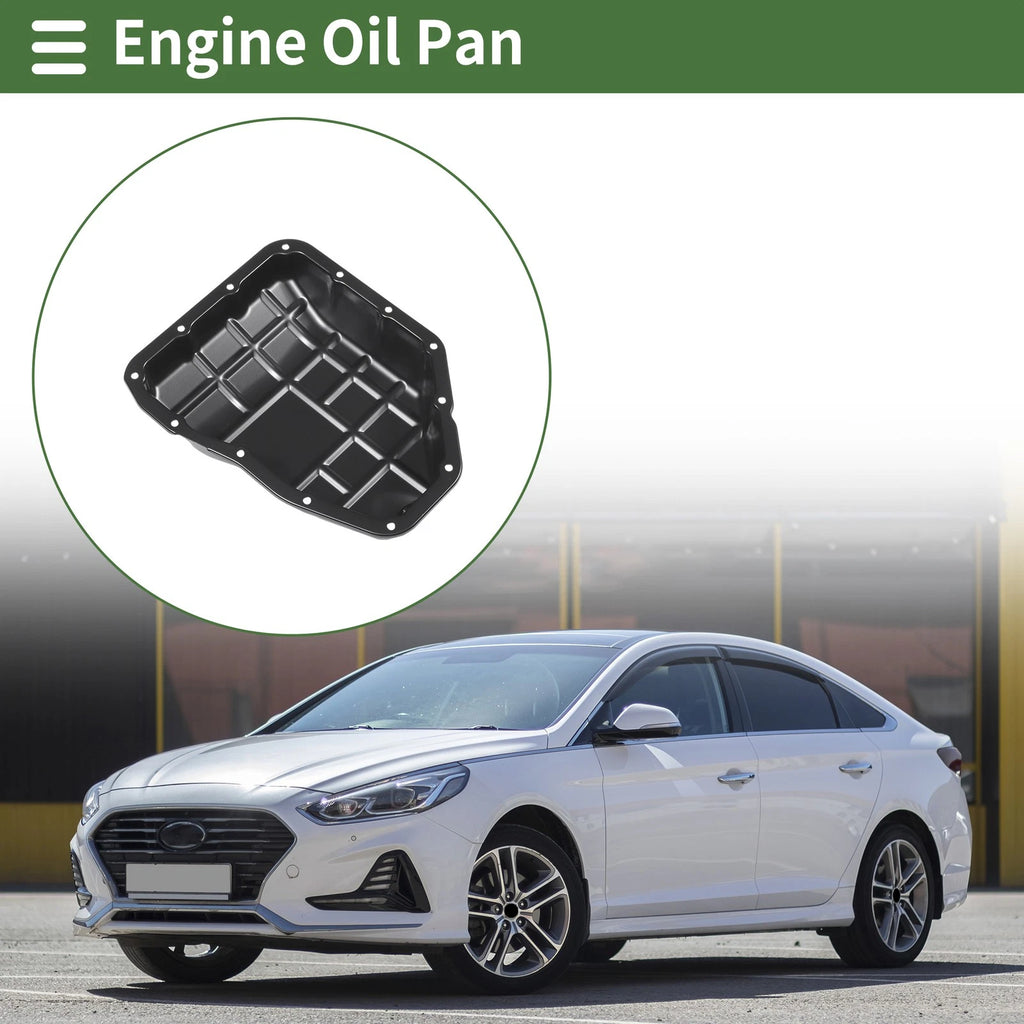 1 Pc Engine Oil Pan No. 215103C150 for Hyundai Sonata (2009–2010) Iron Black