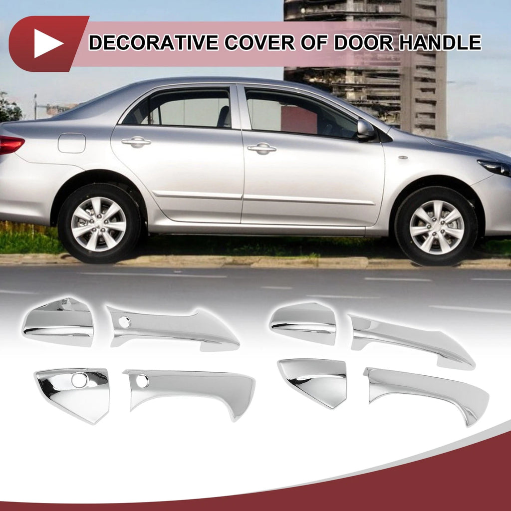 Set of 4 Car Door Handle Covers for Honda Accord (2008–2012) Silver ABS