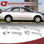 Set of 4 Car Door Handle Covers for Honda Accord (2008–2012) Silver ABS