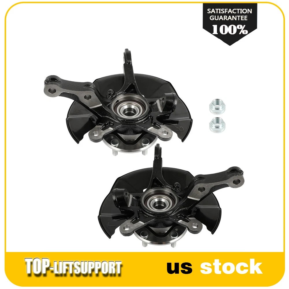 2X Front Steering Knuckle Wheel Bearing Hub for Honda Civic (2013–2015)
