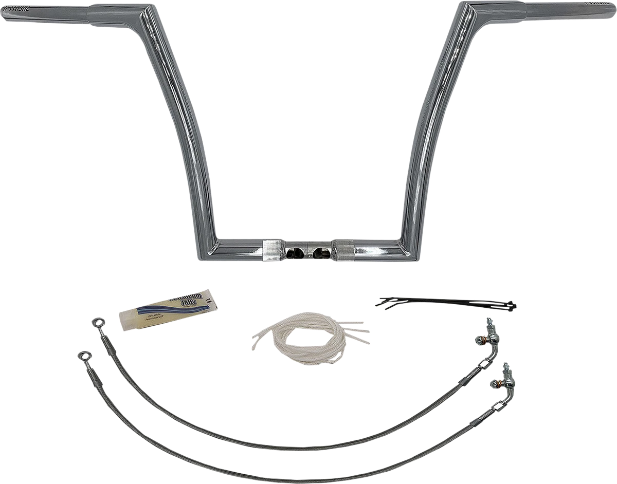1-1/4" EZ Install Flat Top Handlebar Kit for Harley (Chrome, 14") 709314