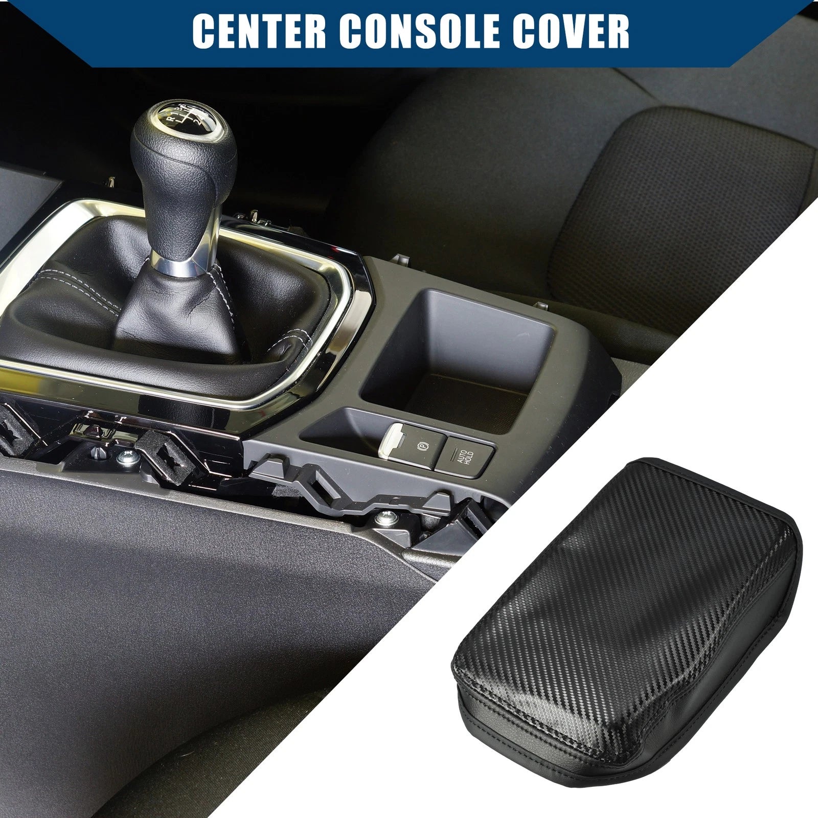 Center Console Armrest Cover for Volkswagen T-Cross (2018–2023) Black