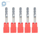 Set of 5 End Mills 3/16" Shank Diameter 4 Flute Carbide