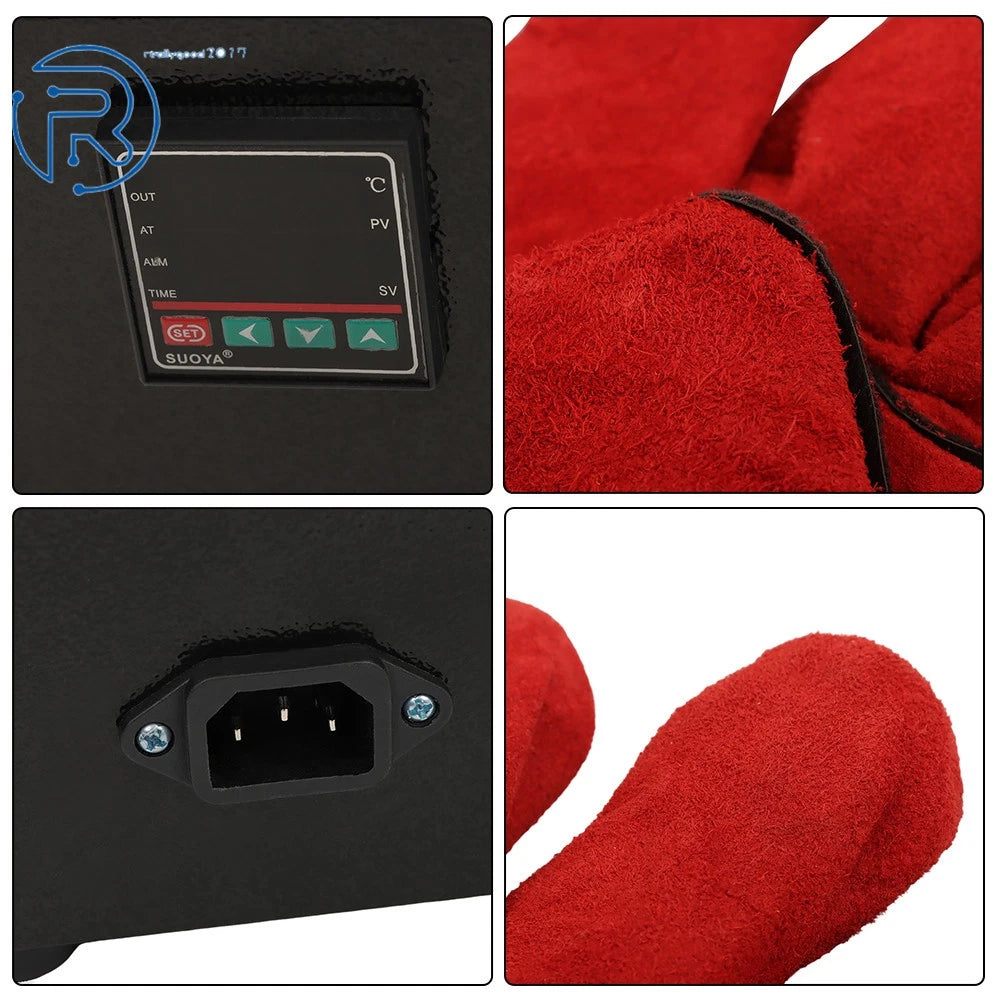Electric Gold Melting Furnace Kit with 3KG Crucible (1400W 110V)