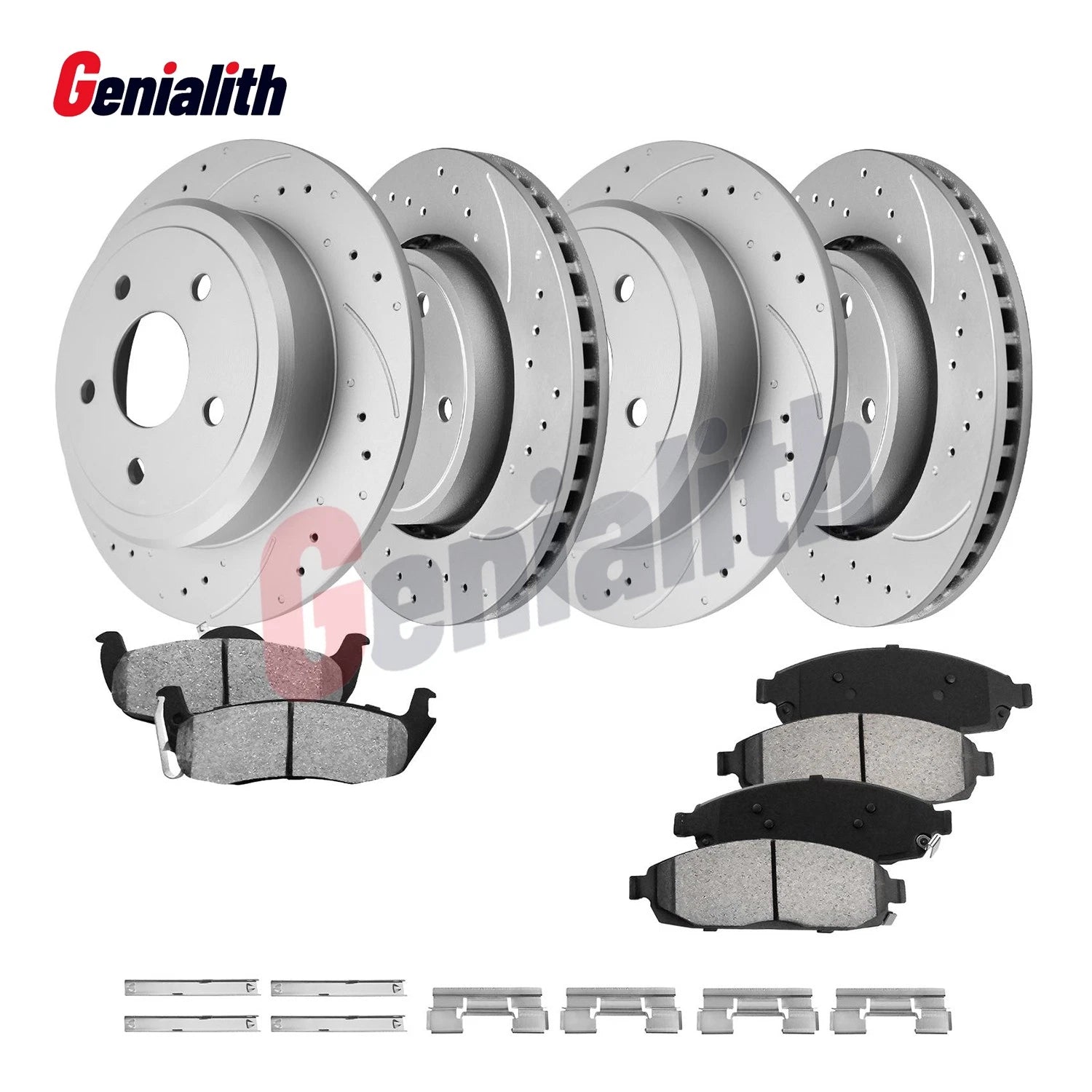 Front Rotors Brake Pads Calipers for Jeep Grand Cherokee Commander (2005–2010)