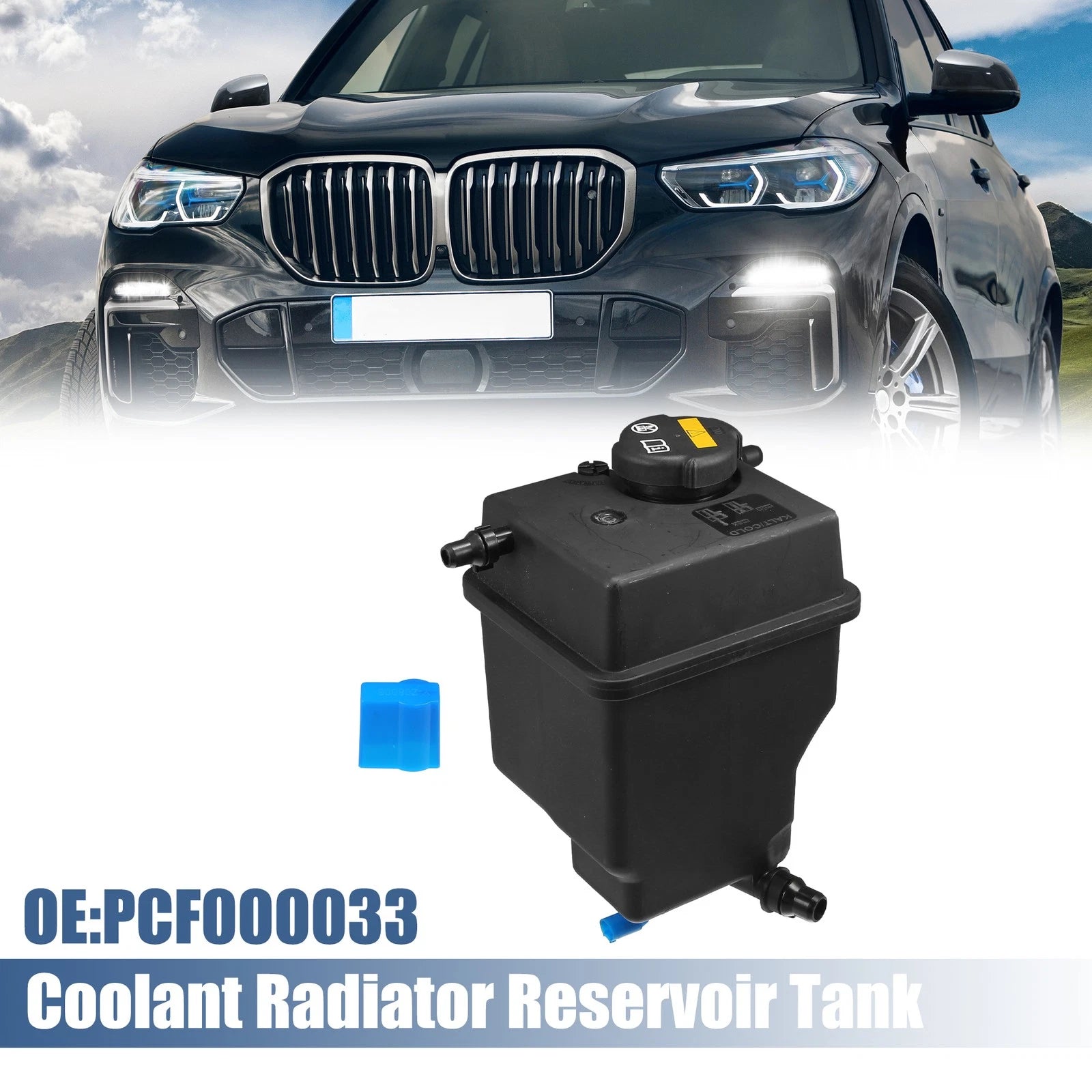 Set of 1 Coolant Radiator Reservoir Tank PCF000033 for BMW X5 