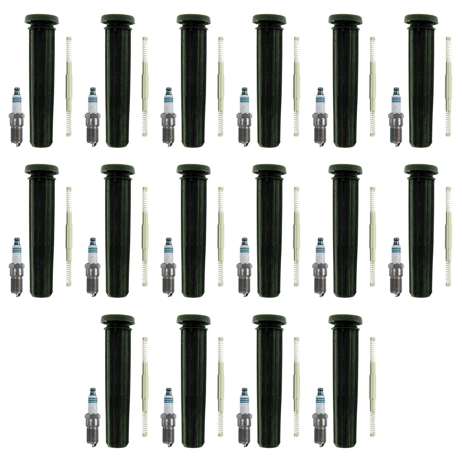 Set of 16 Iridium Power Plugs & NGK Ignition Coil Boots for Challenger