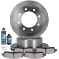 Set of 2 Rear Brake Rotors and Ceramic Pads for Ford F-250 F-350 Super Duty