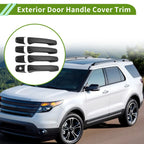 Set of 1 Exterior Door Handle Cover Trim for Ford Explorer (2011–2019) Carbon Fiber Black