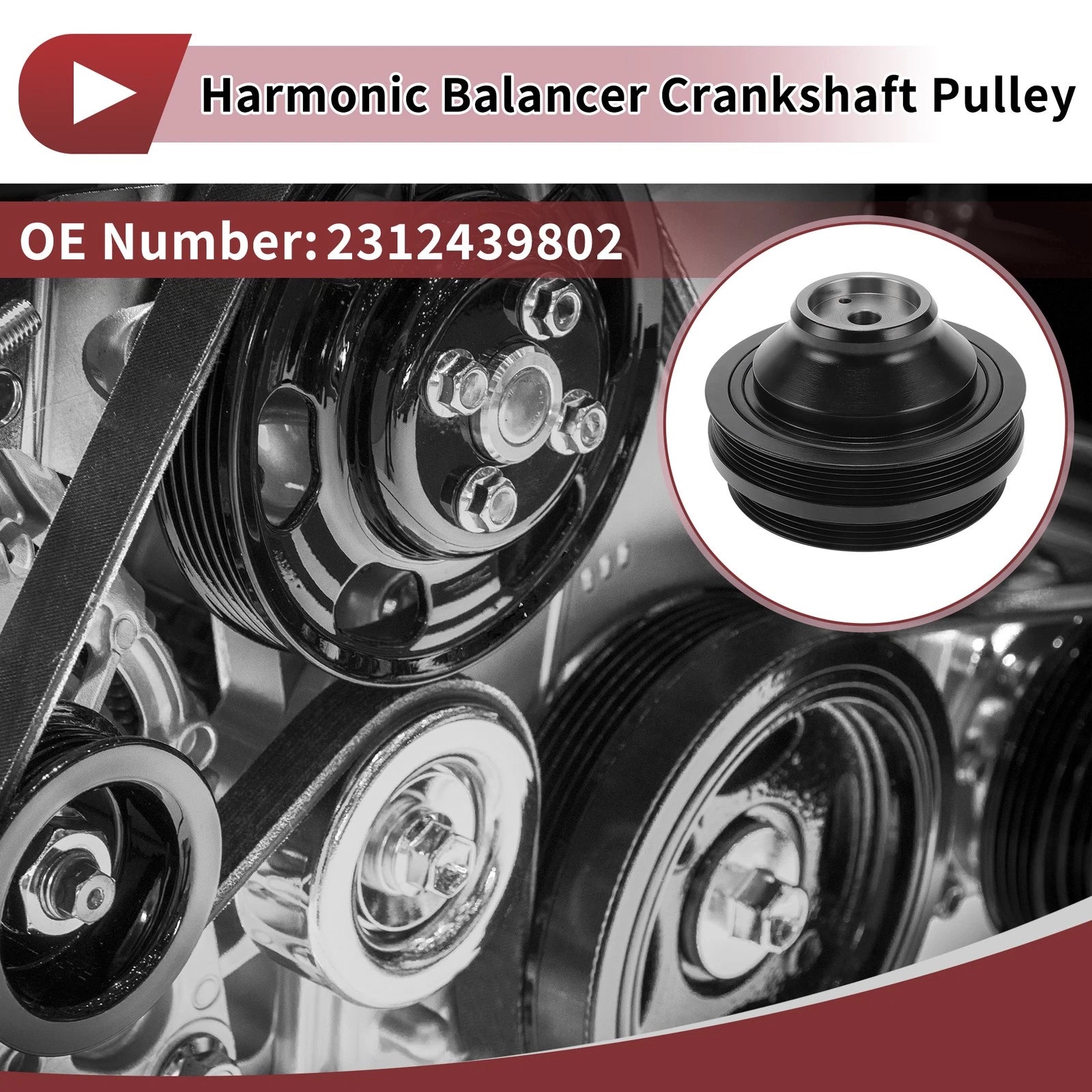 Harmonic Balancer Crankshaft Pulley for Kia Sorento (2011–2016) No. 2312439802