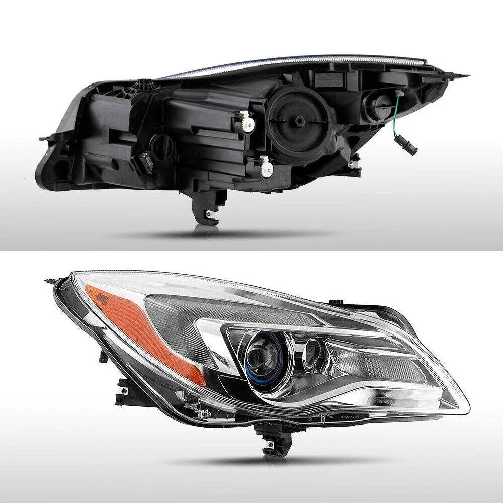 Halogen Headlight for Buick Regal (2014–2017) Chrome Right Passenger Side