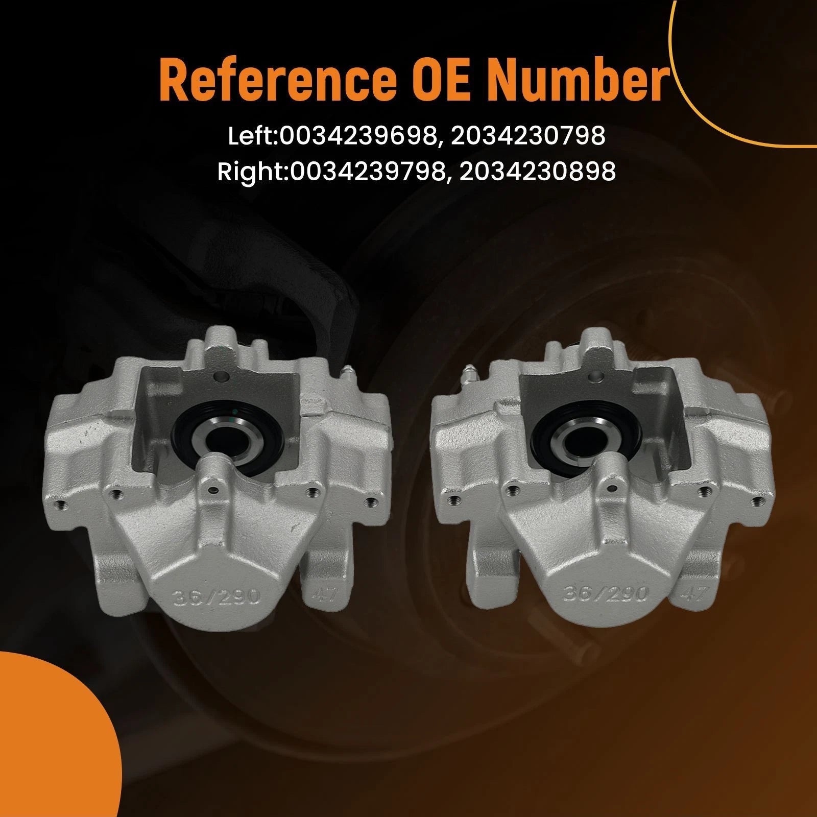 Rear Brake Caliper Kit for Mercedes-Benz CLK430 (2000–2003)