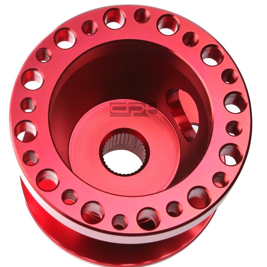 Red Aluminum Steering Wheel Hub Adaptor for 240SX 300ZX Sentra Maxima (6-Hole)